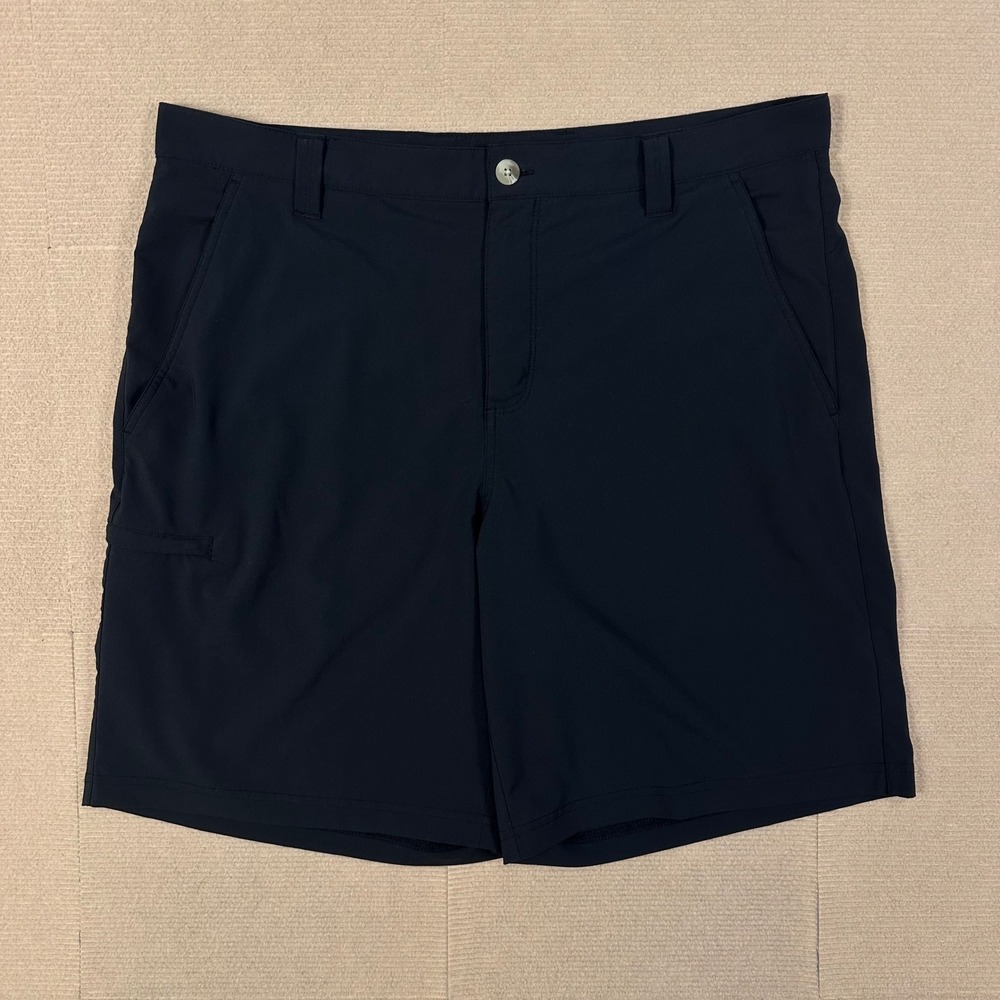 Columbia PFG Fishing Shorts Mens 38 Black Omni-Shield Marlin II Performance